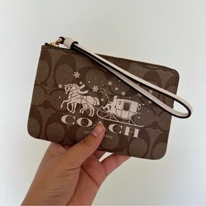 Coach Corner Zip Wristlet